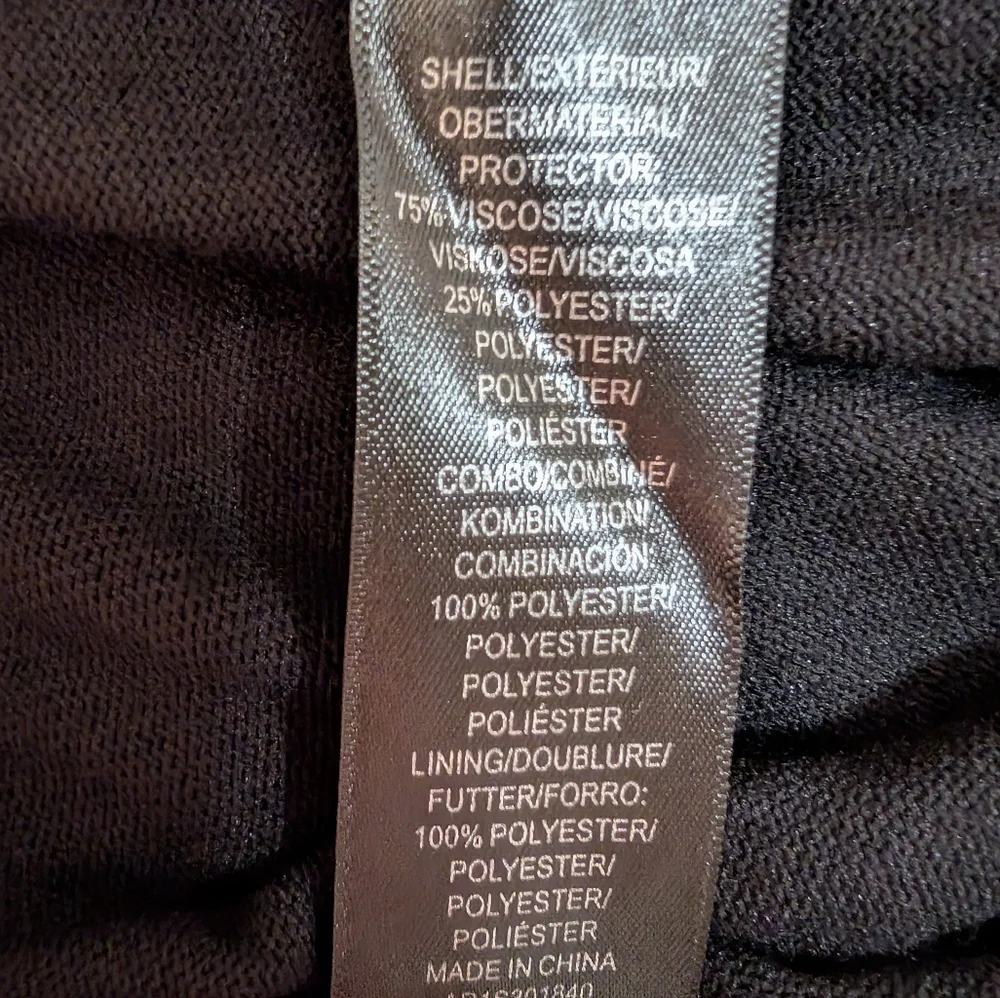 Adrianna Papell Black V-neck Sweater with Sequin Sleeves Size XL - Picture 6 of 6